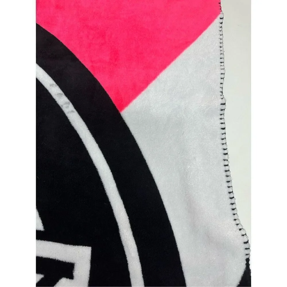 Rare Limited Victoria's Secret PINK Pink Black & White Stadium Blanket/Throw